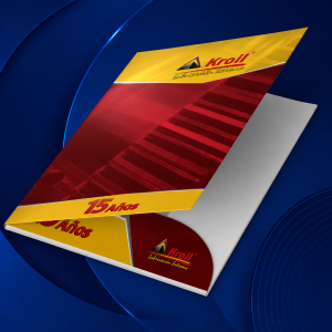 Carpeta brillante full color sin reverso