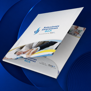 Carpeta brillante full color con reverso